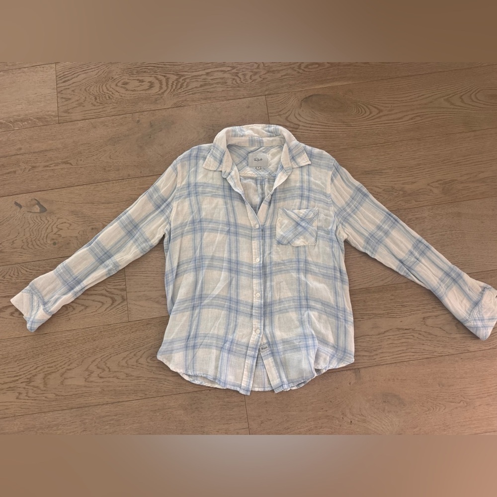 Rails Liam Plaid Chambray Shirt, size S - Picture 5 of 9